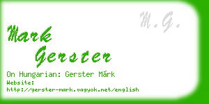 mark gerster business card